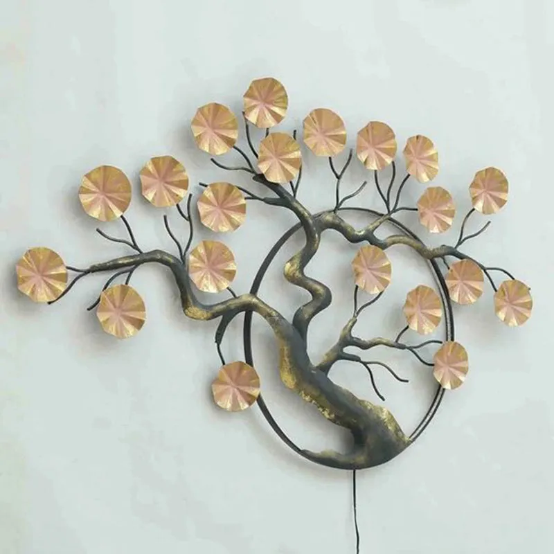 Backlit Flowering Tree Iron Wall Accent media 4