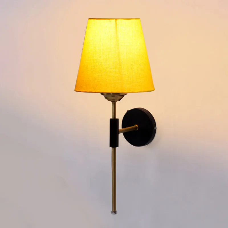 Beryll Steel & Cotton Wall Lamp - Yellow media 4