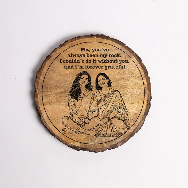 You're My Rock Wood Showpiece - Round media 5