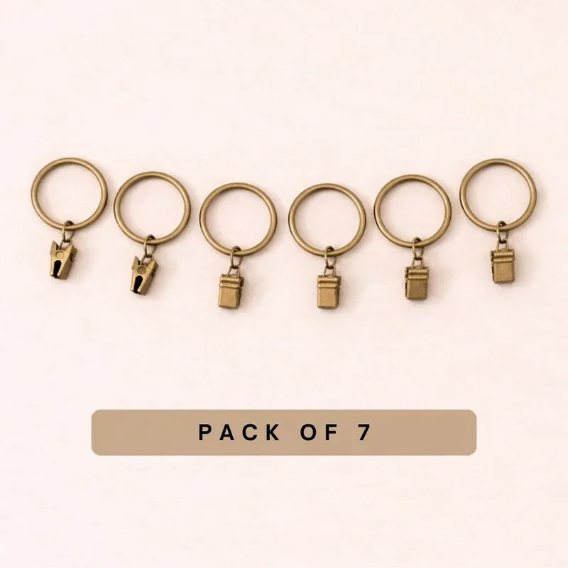 Easy Hang Curtain Ring with Clip (Gold) - Set of Seven media 3