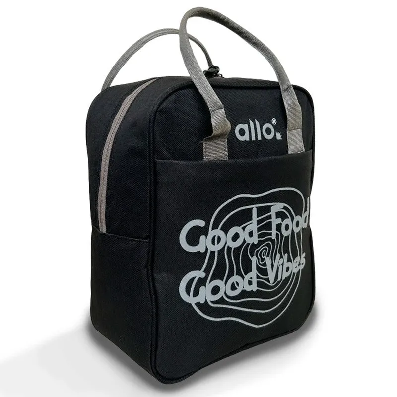 Good Food Polyester Lunch Bag - Black & Grey media 3