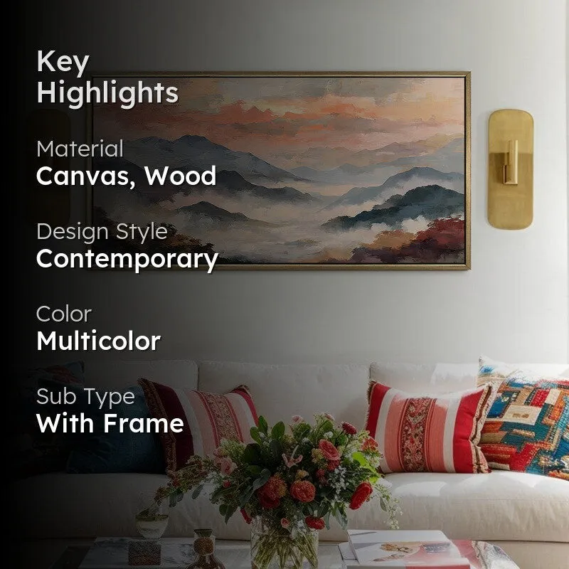 Morning Haze Canvas Wall Painting With Frame media 2