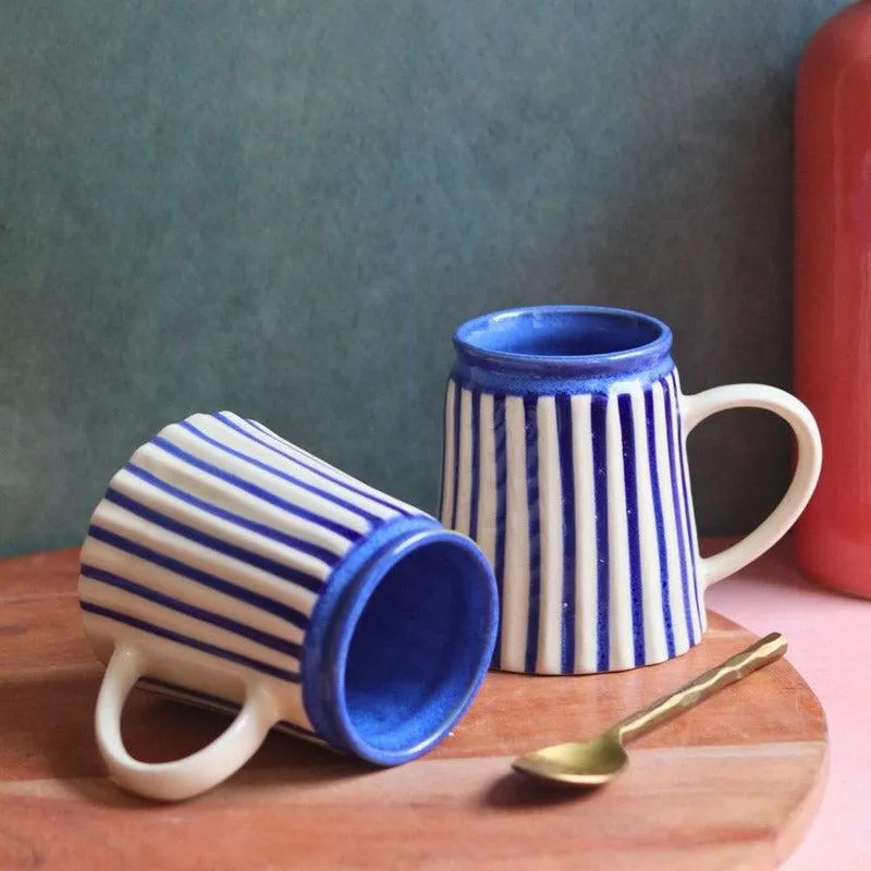 Rogo Ceramic Coffee Mug (350 mL) - Blue media 1
