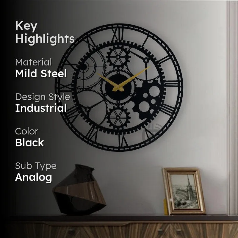 Glance Silent Wall Clock - Black media 2