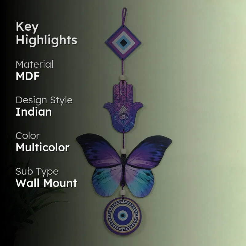 Ethereal Evil Eye Hamsa MDF Wall Hanging media 2