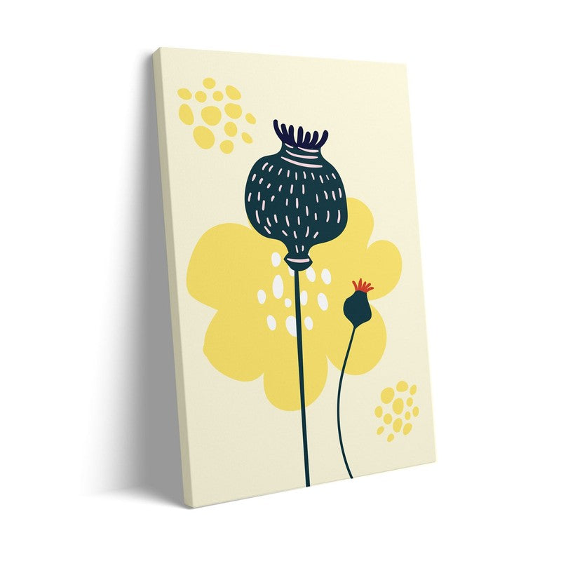 Sunlit Botanic Tranquility Archival Canvas Wall Art - Black Frame media 4