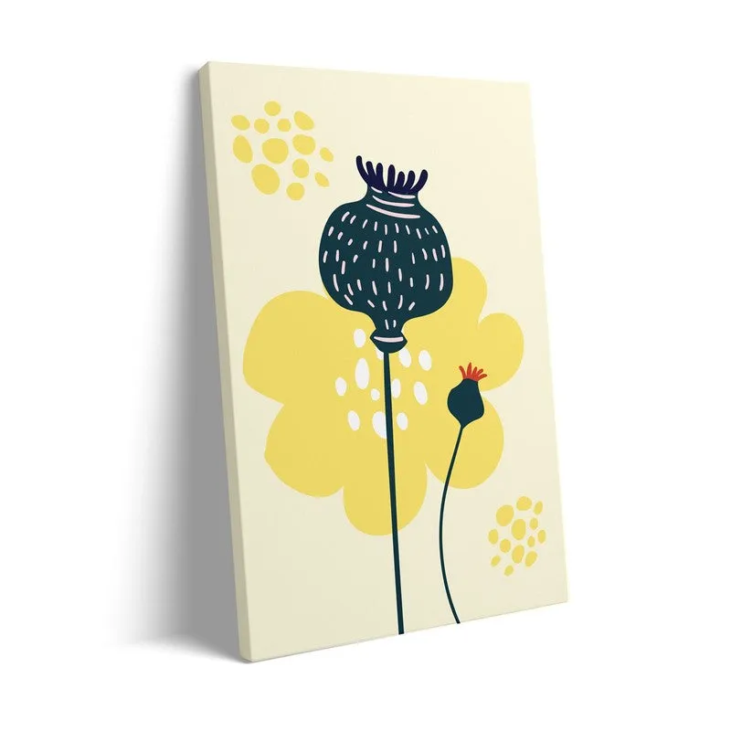 Sunlit Botanic Tranquility Archival Canvas Wall Art - Black Frame media 4