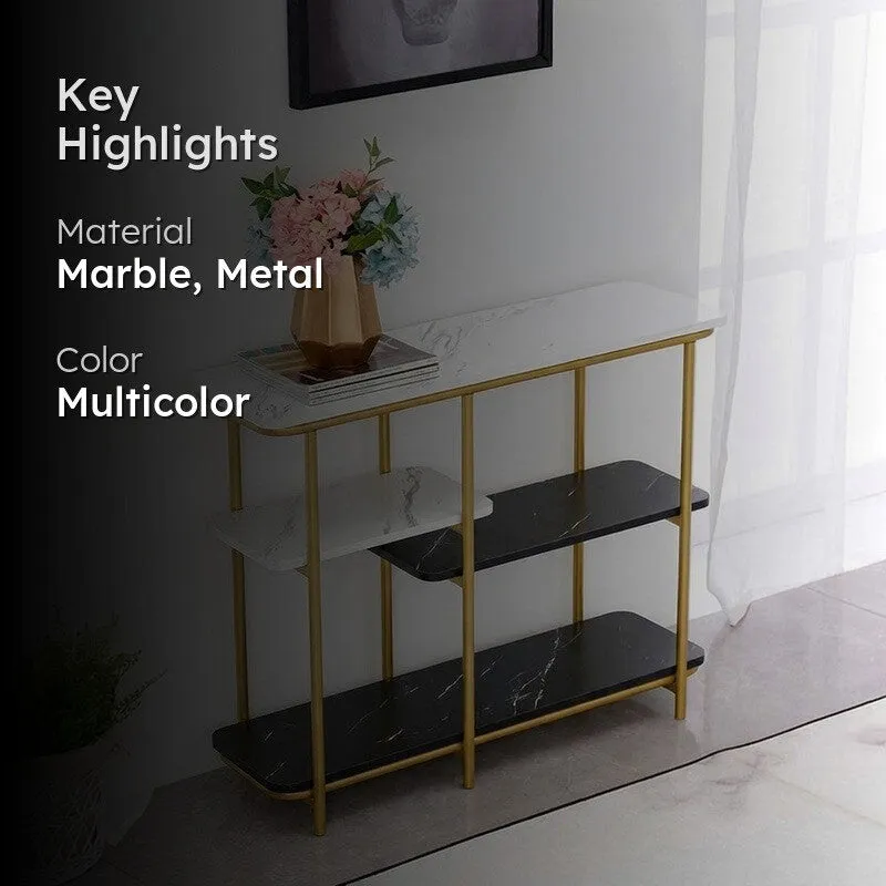 Surface Colored Metal Console Table with Marble Base - Medium media 2