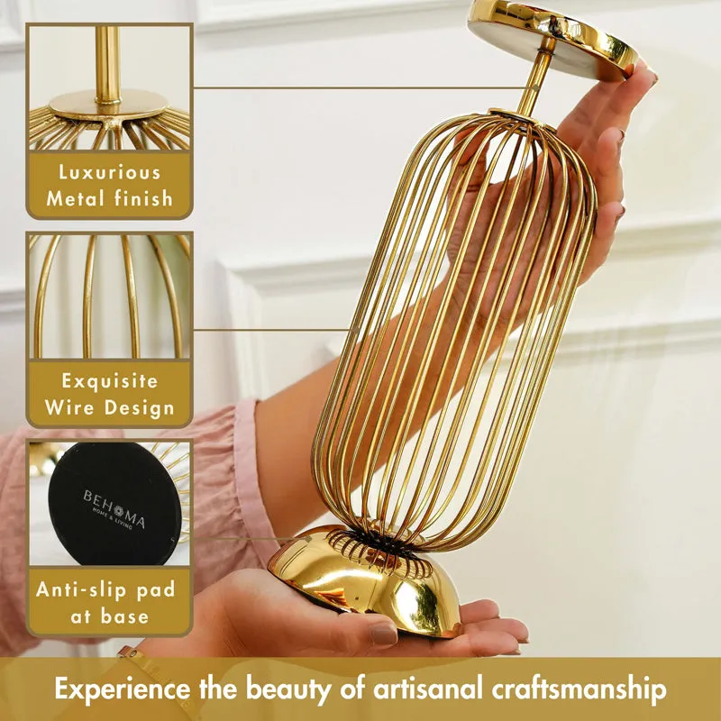 Aurin Metal Candle Holder - Set Of Two media 8