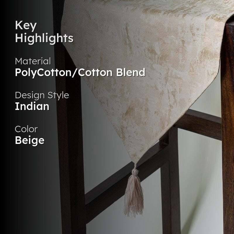 Ketty Jacquard Table Runner - Beige media 2