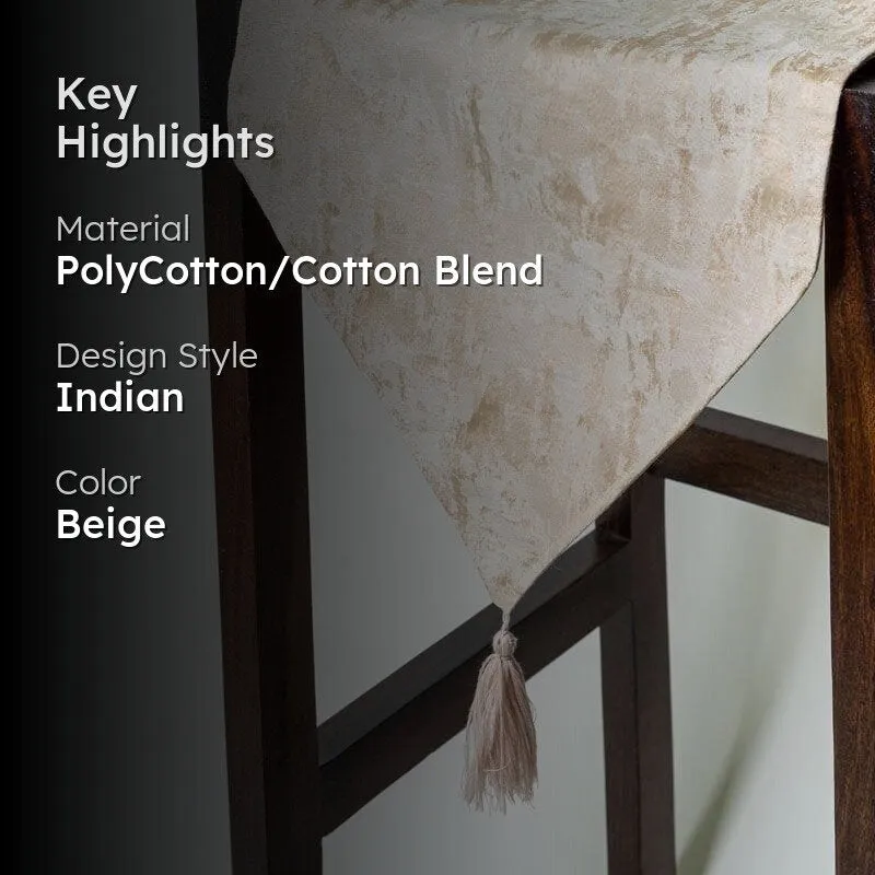 Ketty Jacquard Table Runner - Beige media 2
