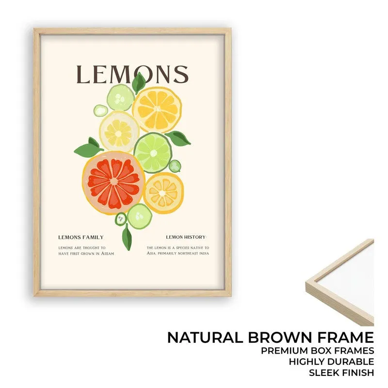 Sunlit Citrus Archival Canvas Wall Art - Brown media 10