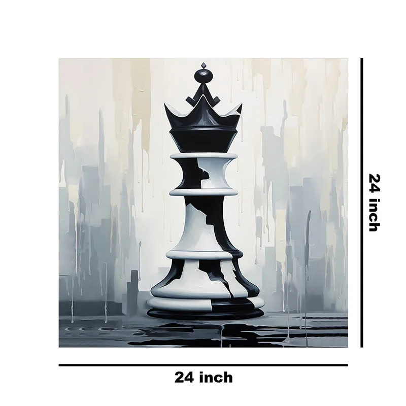 Chess King Monochrome Wall Painting media 8