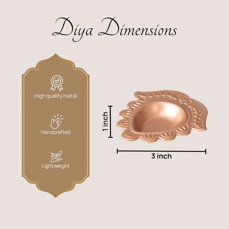 UtsavShimmer Metal Diyas - Set Of Six media 7