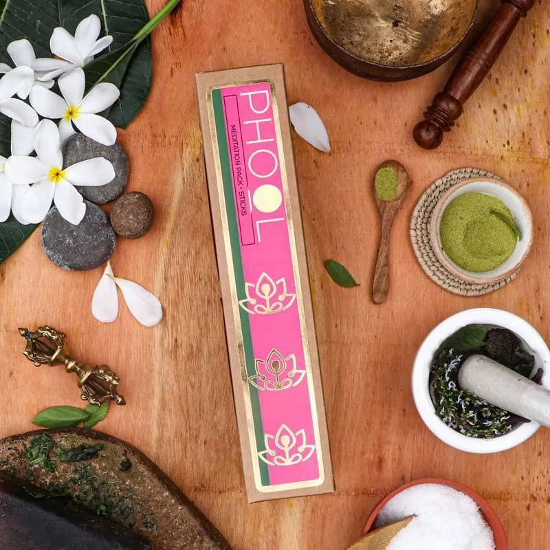 Phool Meditation Combo Pack - Natural Incense Sticks Nagchampa & Patchouli media 3