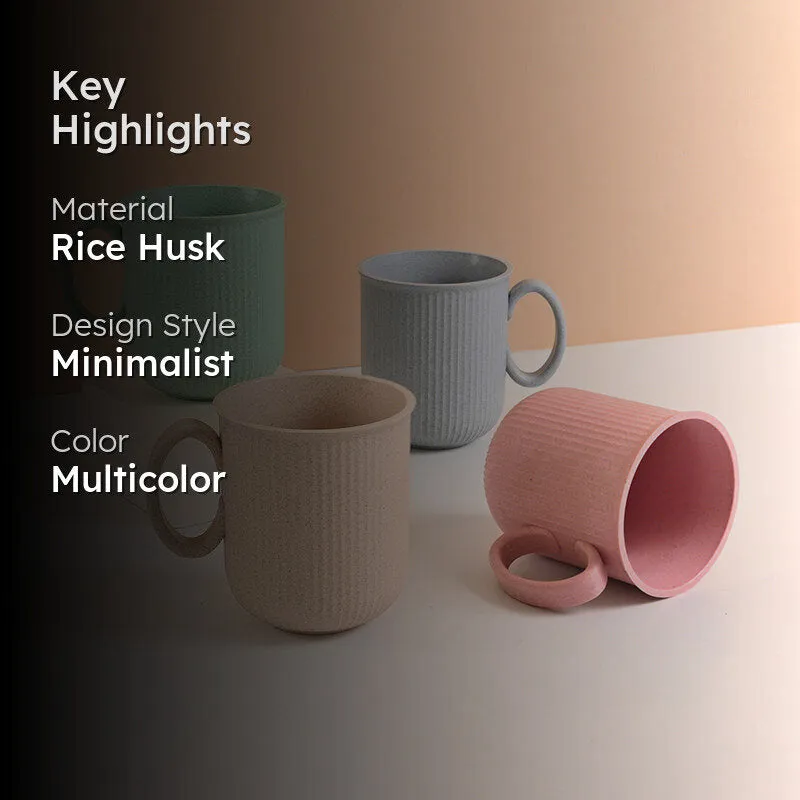 Eco Rice Husk Coffee Mug (350 mL Each) - Set of Four media 2