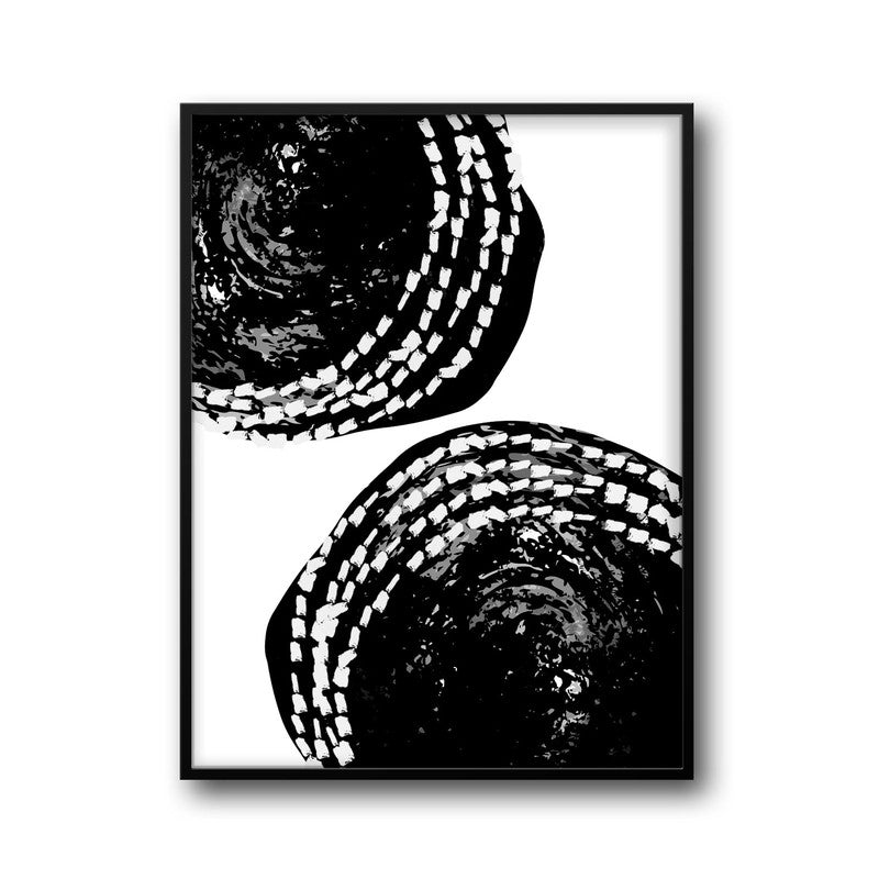 Inky Scribbles Framed Canvas Wall Painting media 6