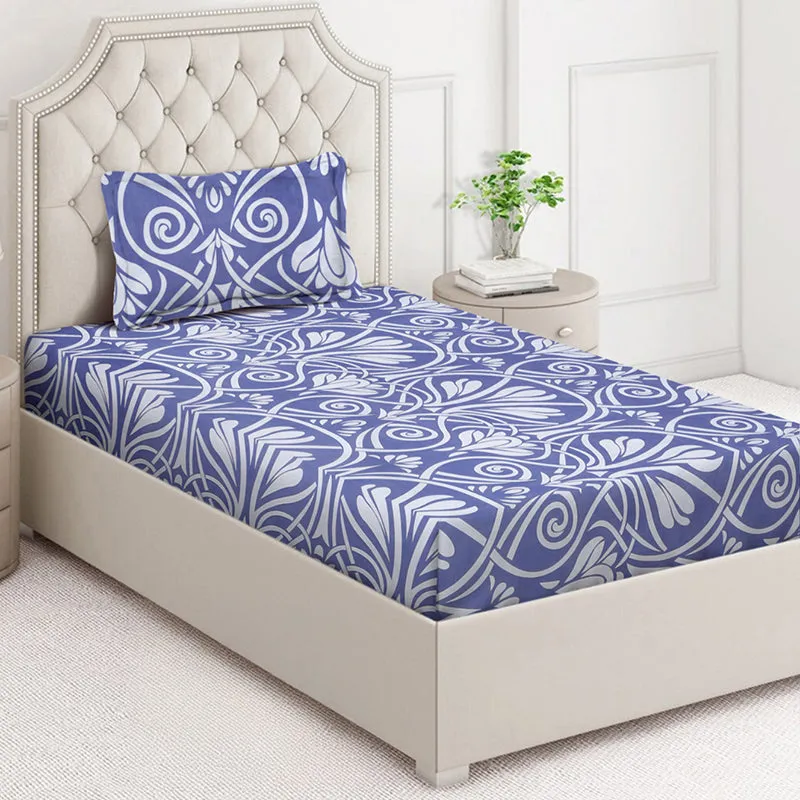 Geo Petals Floral Bedsheet - 130 GSM media 1