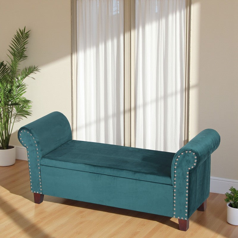 Vavro Sheesham Wooden Bench - Blue media 3