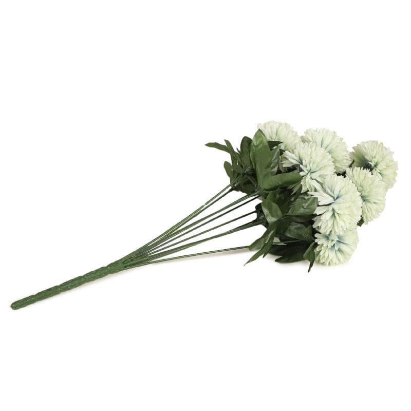 Faux Ja Dank Chrysanthemum Bunch - White media 3