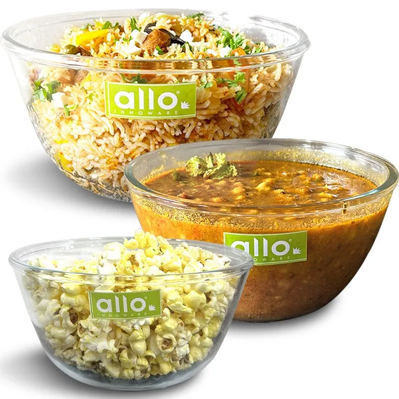 Twirix Glass Mixing Bowl (1000/1600/2100 mL) - Set of Three media 4