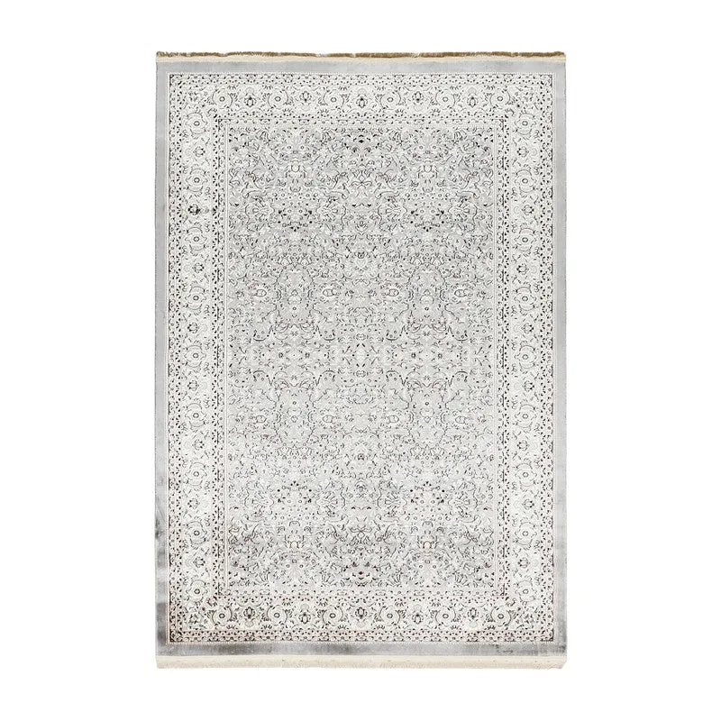 Kashira Art Silk Carpet - Grey media 1