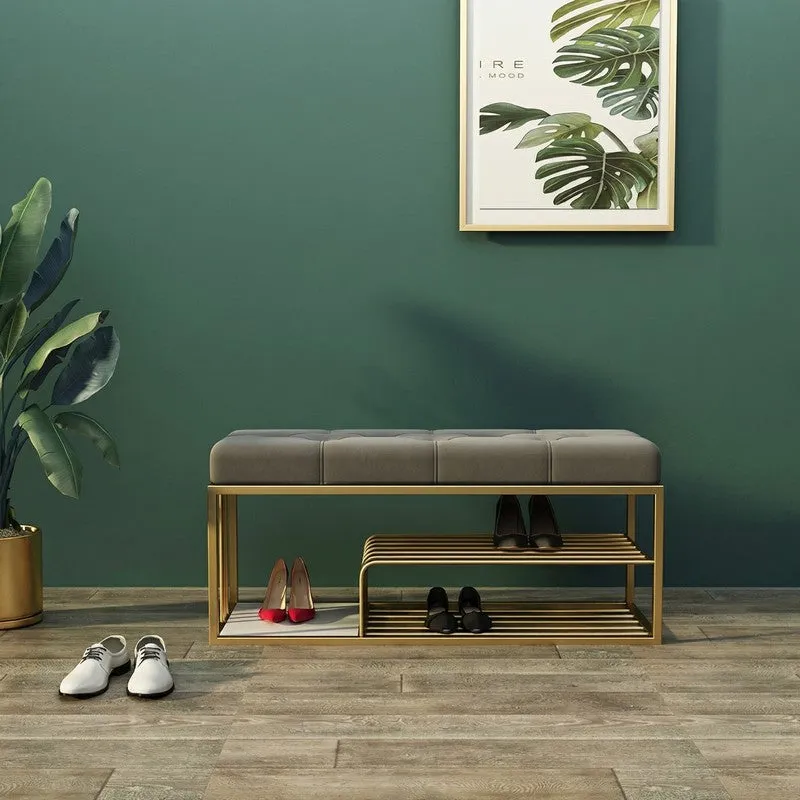 Stackable Metal Shoe Rack - Gold,Grey media 4