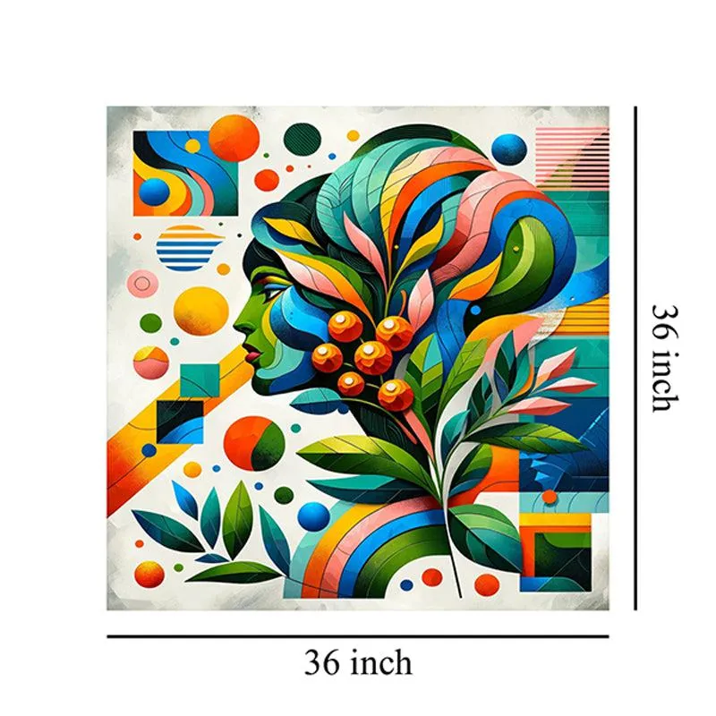 Geometrics in Bloom Wall Painting media 7