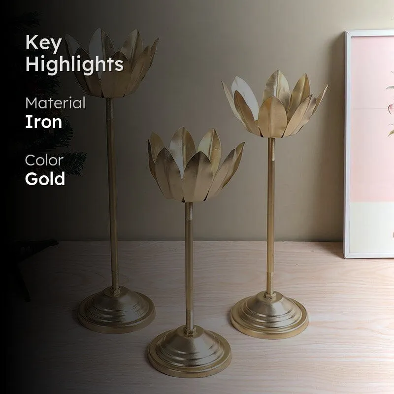 Lotus Lumière Candle Holder - Set Of Three media 2