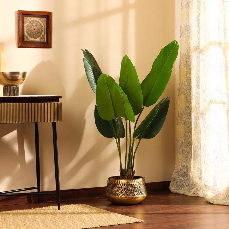 Artificial Realistic Banana Plant With Black Plastic Pot - 3.9 Feet media 6