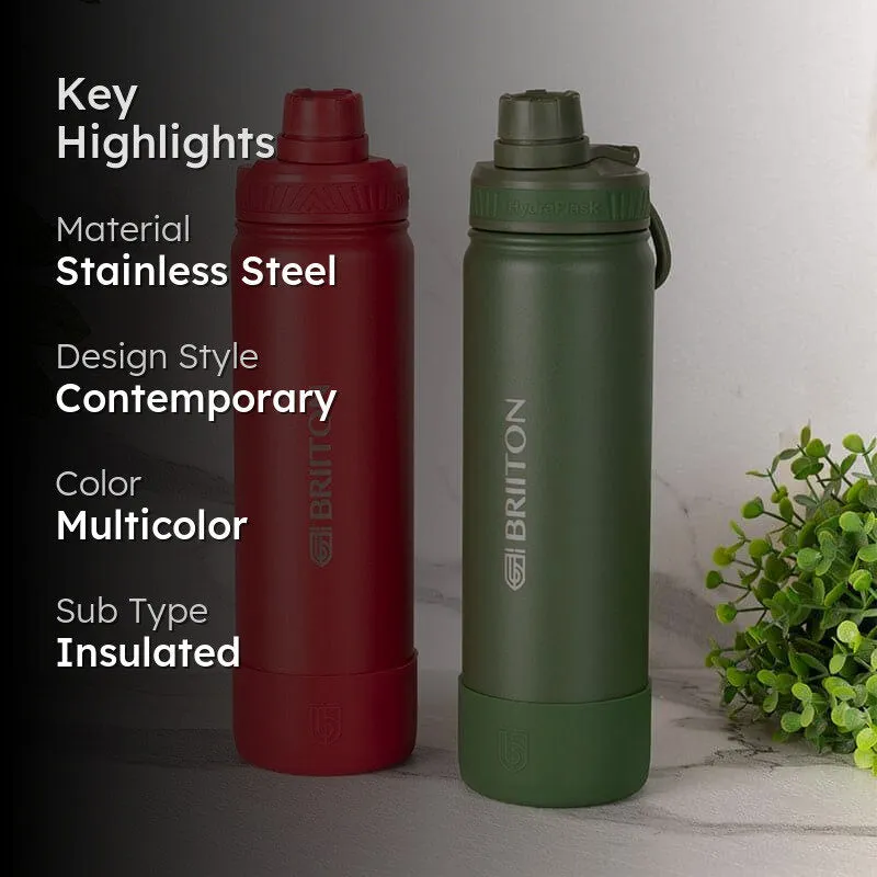 Drink Dazzle Hot & Cold Thermos Water Bottle (Green & Red, 750 mL Each) - Set Of Two media 2
