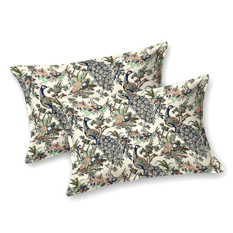 Vibrant Mor Floral Cotton Bedsheet (Green & Yellow) - 160 TC media 7