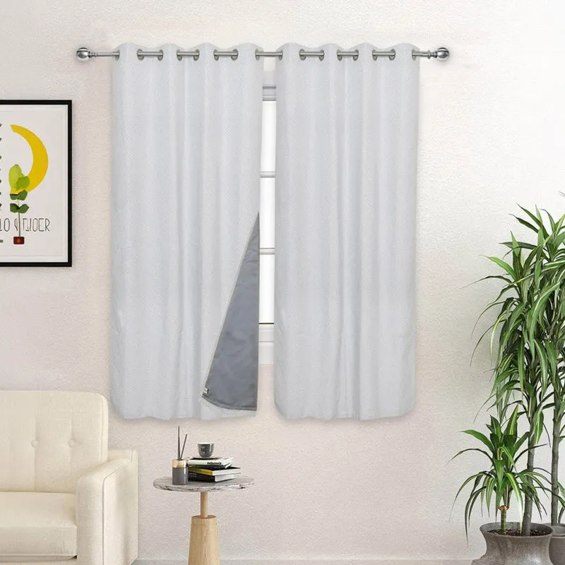 Form Ease Cotton Blackout Curtains (Grey) - Set Of Two media 3