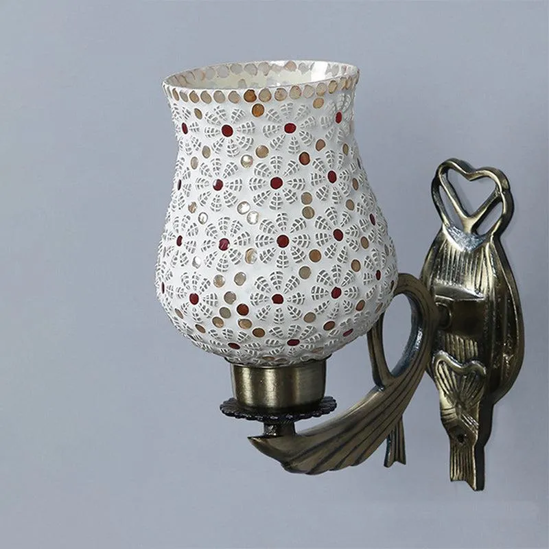 Idva Ziada Mosaic Glass & Metal Wall Lamp media 5