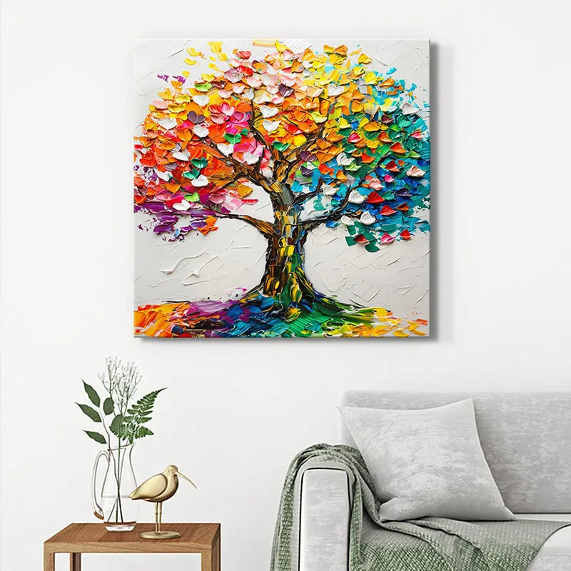 Colorful Flowering Tree Wall Painting media 1
