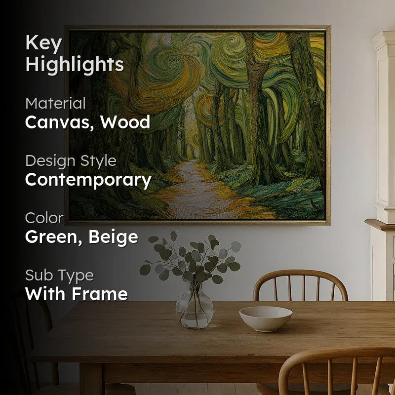 Natures Corridor Canvas Wall Painting With Frame media 2
