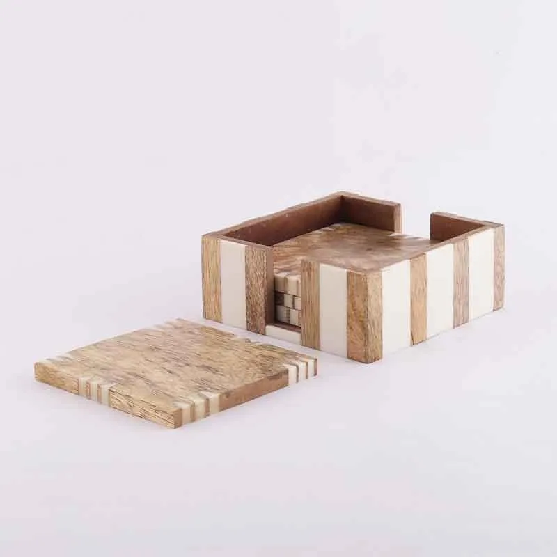 Mirage Minimalistic Wooden Coaster - Set Of Four media 6