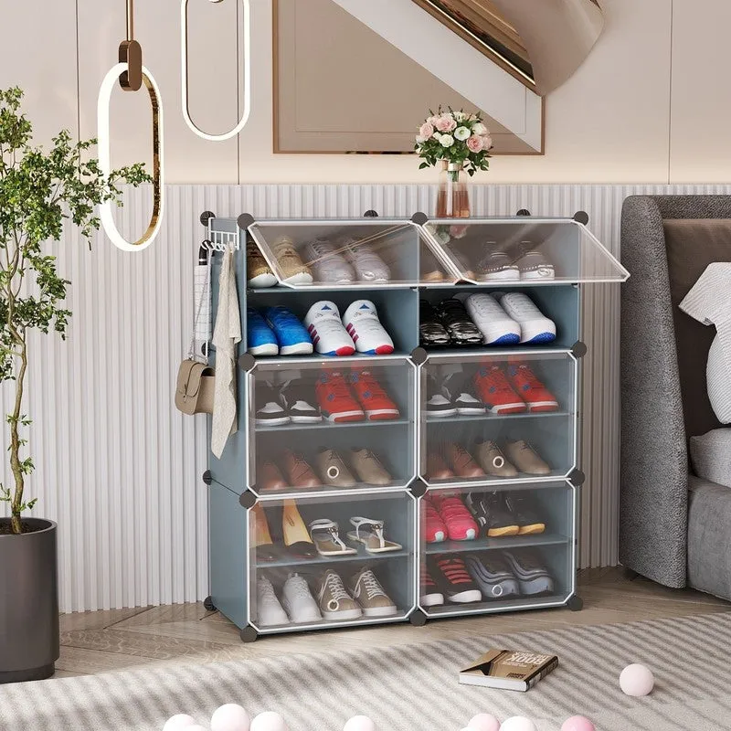 Wayfarer Grey Plastic & Metal Shoe Racks media 1