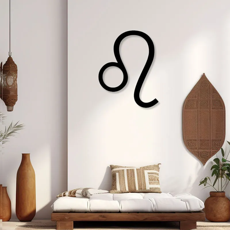 Leo Zodiac Sign Black Iron Wall Accent media 1