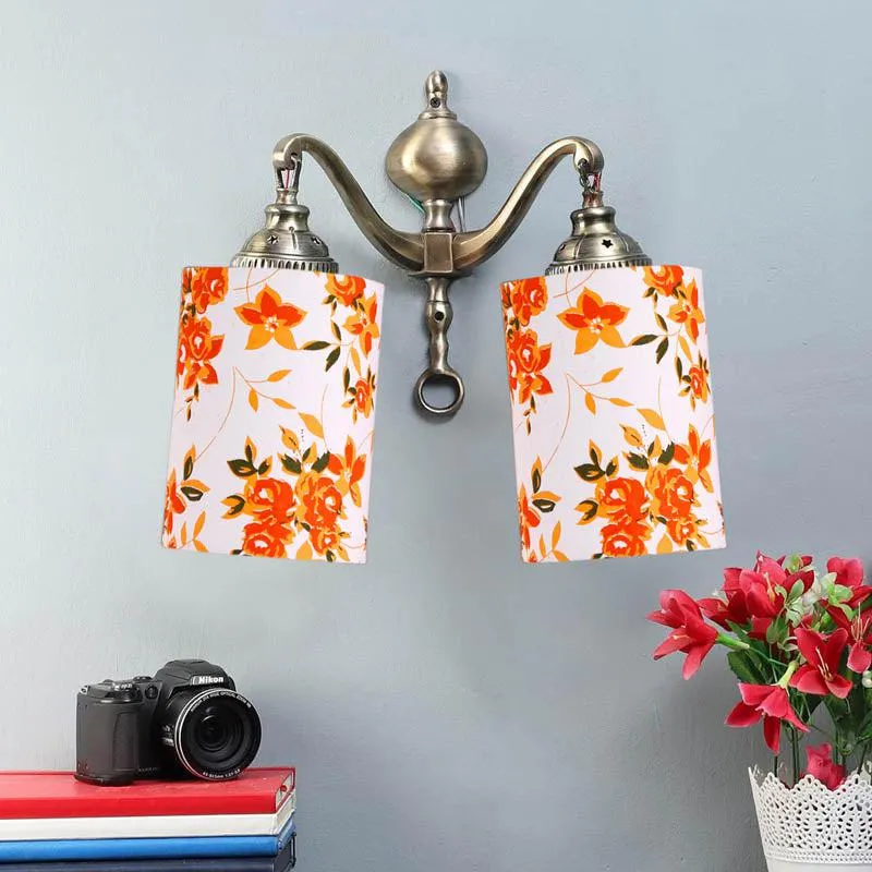 EverGlow Cylindrical Printed Metal Wall Lamp media 3