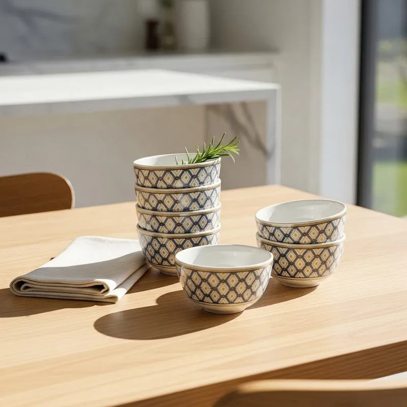 Gorgeous Melamine Snack Bowls (200 mL Each) - Set of Six media 1