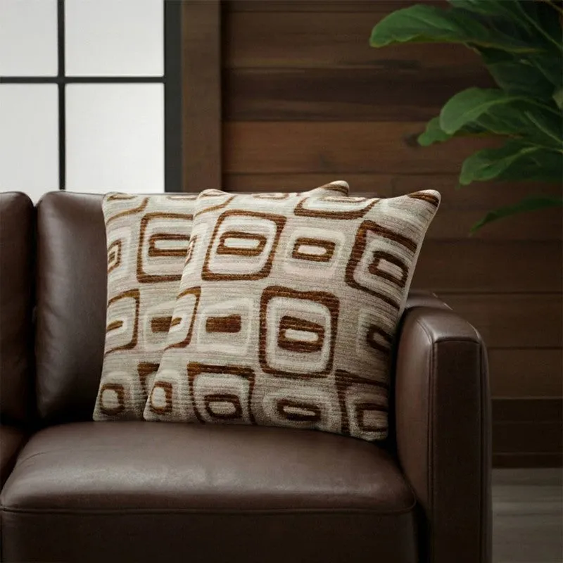 Squarecraft Cushion Cover (Beige) - Set Of Two media 1