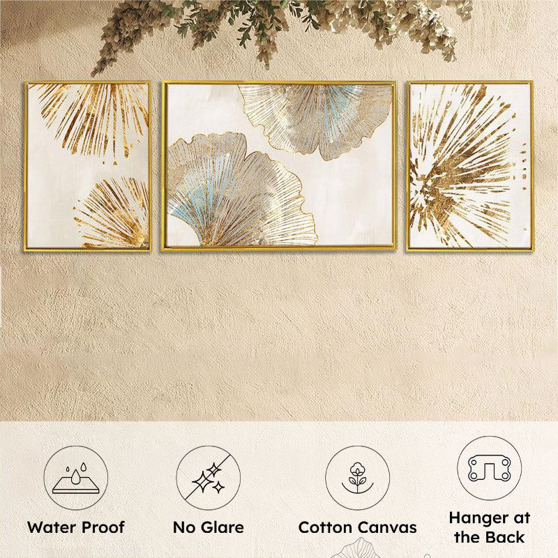 Rose Rise Cotton Canvas Wall Art - Set Of Three media 7