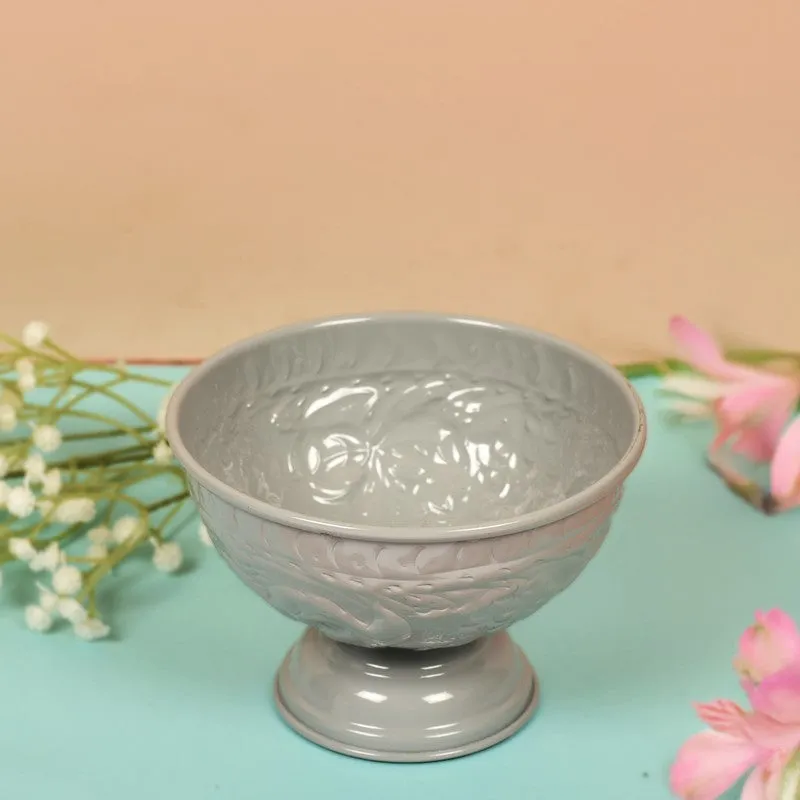 Glazora Aluminum Accent Bowl - Grey media 1