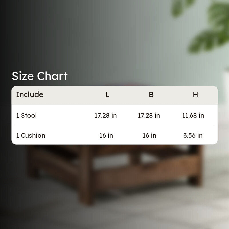 Lexon Sheesham Wooden Bench with Stool (Grey) - Two Piece Set media 10