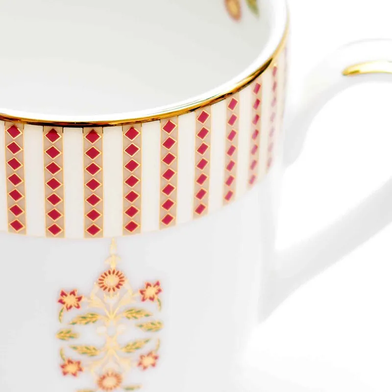 Gilded Coupe 24k Gold Brushed Porcelain Coffee Mug(280 mL Each) - Set Of Four media 6