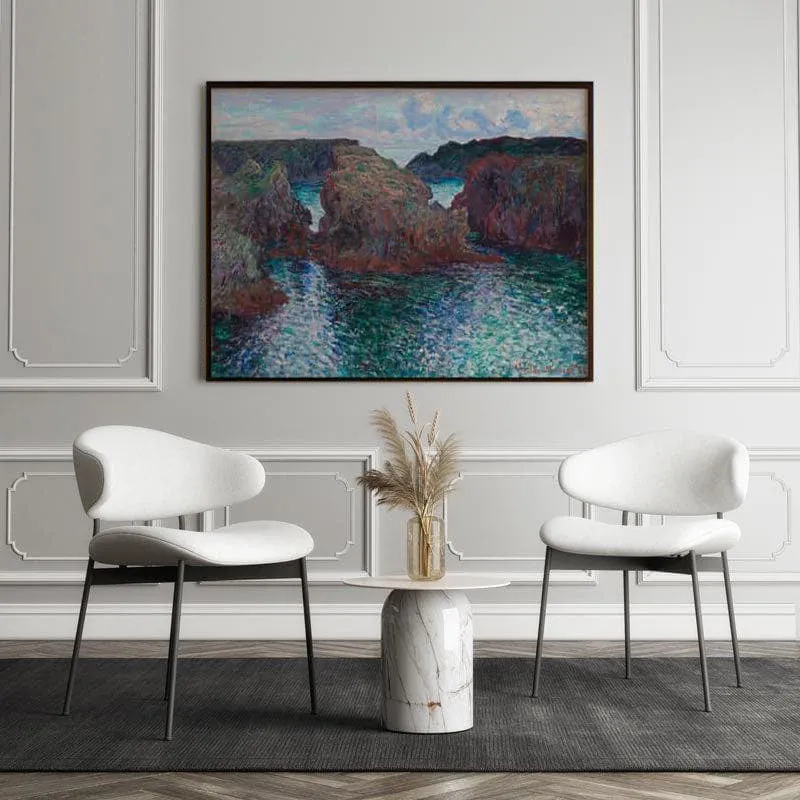 Rocks At Port Goulphar, Belle-Lle By Vincent Van Gogh - Black Frame media 5