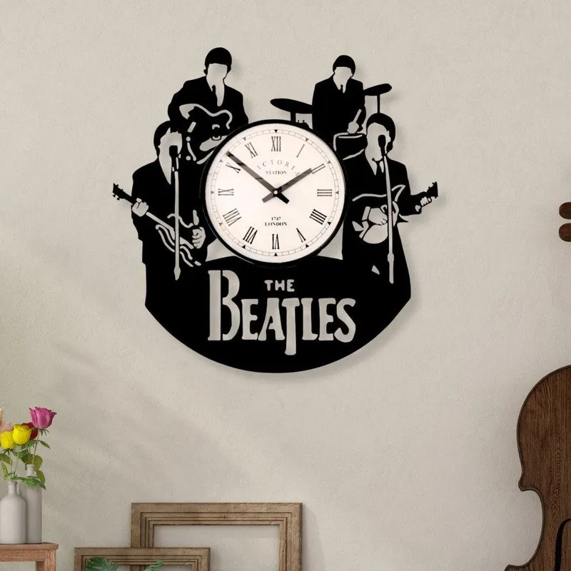 The Beatles Steel Analog Wall Clock - Black media 1