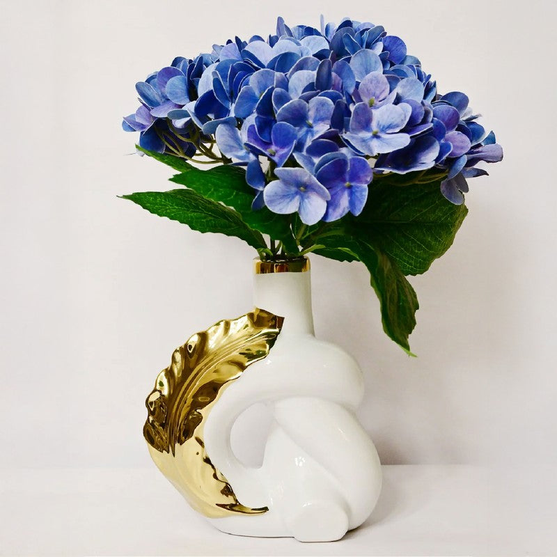 Luxury Sculptural Ceramic Vase - White media 4