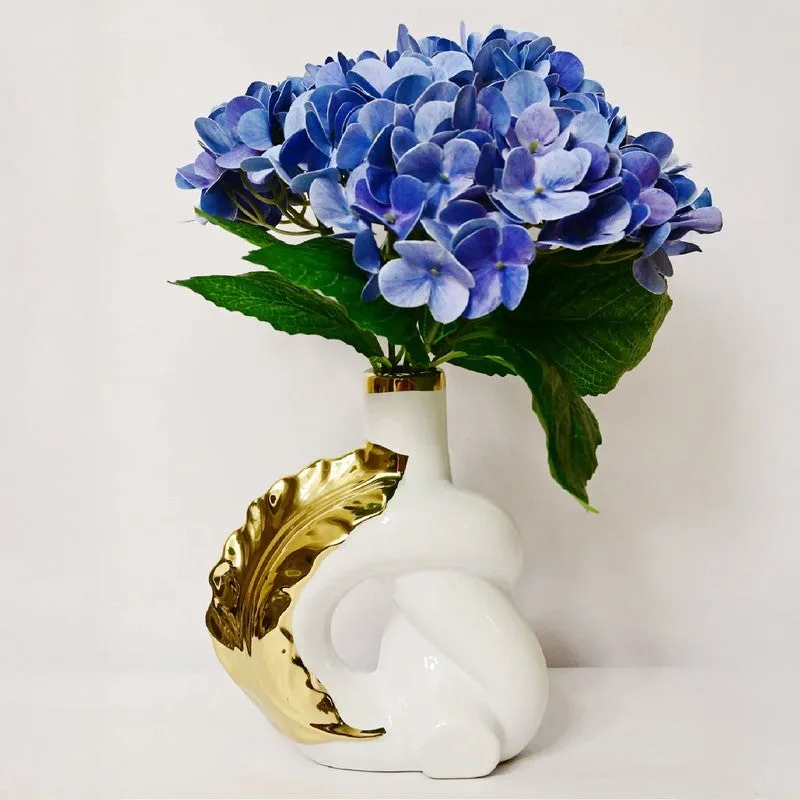Luxury Sculptural Ceramic Vase - White media 4
